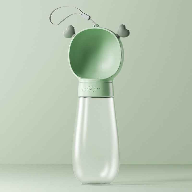 Modern yellow and white portable pet water bottle design - dreamsforpet