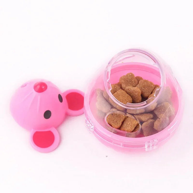 Pet Feeder Cat Toy Mouse Food Rolling Leakage Dispenser Bowl Playing Training Funny Toys for Cat Kitten Cats Toy Pet Supplies