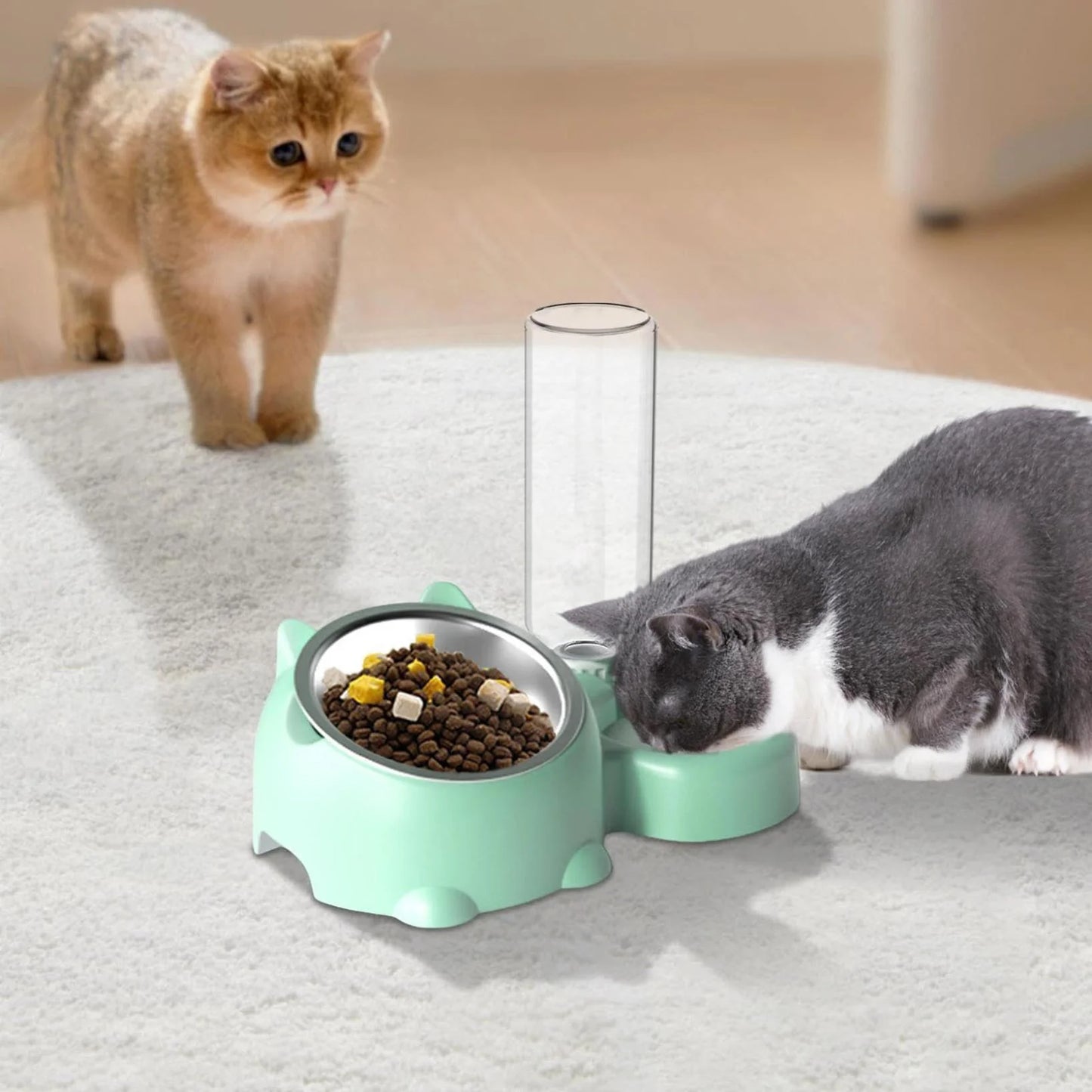 Safe and Pet Feeder Food and Water Dispenser Pet Bowl Bottle Feeder