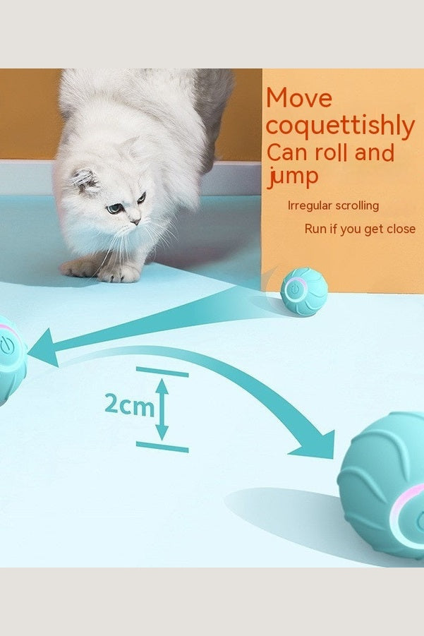  "Pink glowing smart ball for pets with motion sensor technology and LED lights"
