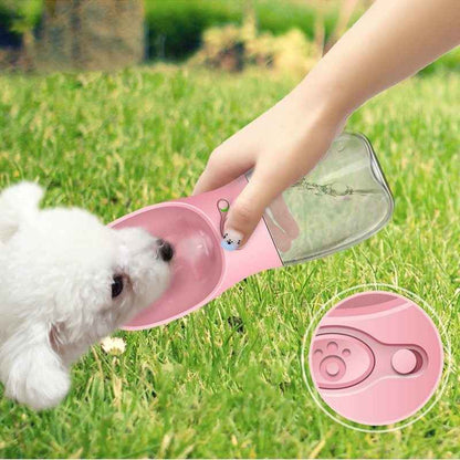 Handheld pet water dispenser for hiking and daily walks - dreamsforpet