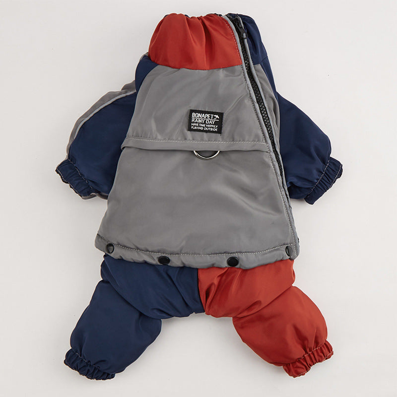  "Winter dog jacket detail - warm cotton dog outfit"