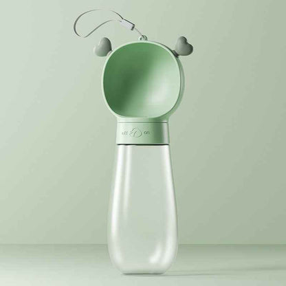 Modern yellow and white portable pet water bottle design - dreamsforpet