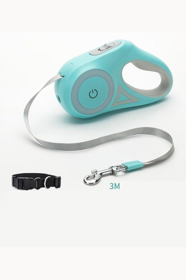  Dog collar included with LED retractable leash Dreams For Pet