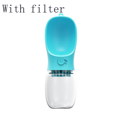 One-button operation pet water dispenser with a wide drinking trough - dreamsforpet