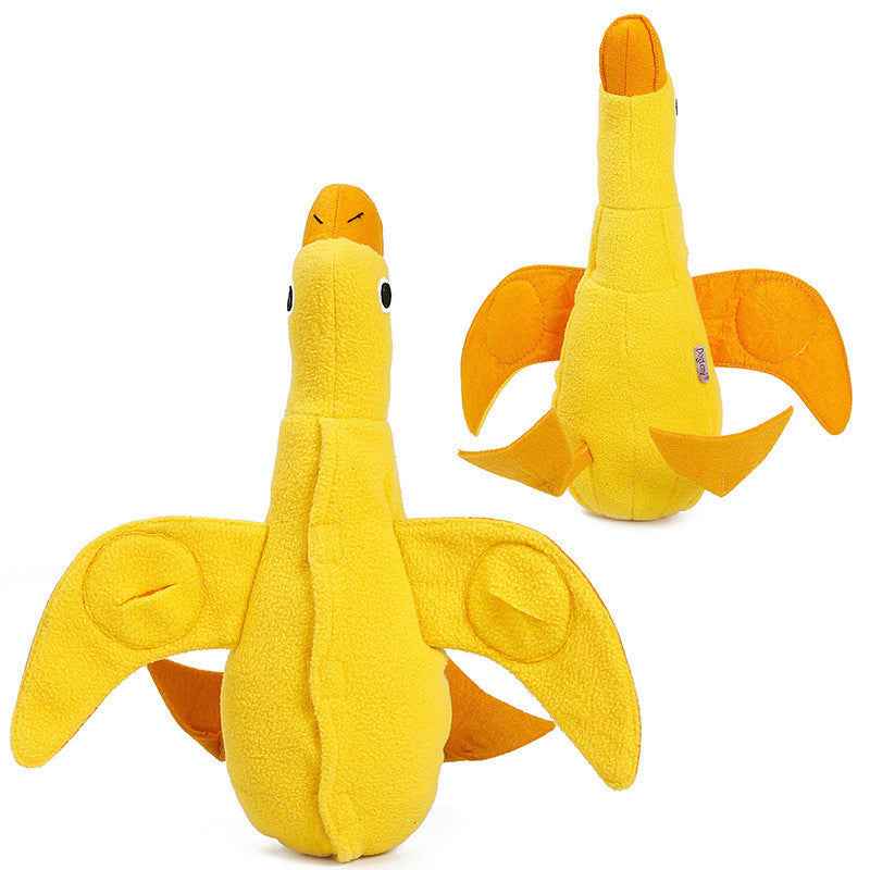 Squeaky duck banana plush, soft chew toy for small and medium dogs - dreamsforpet