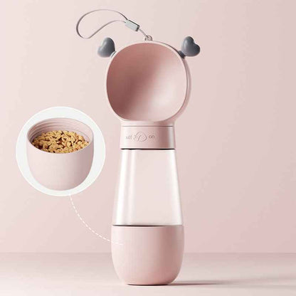Squeezable-style pet water dispenser with wrist lanyard - dreamsforpet