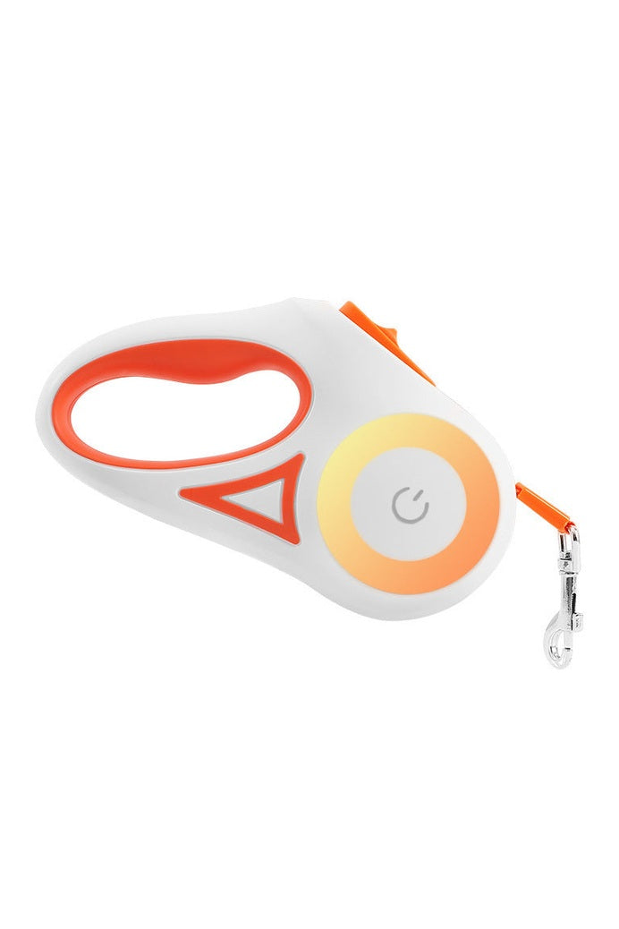 : Dog leash for small and medium sized dogs with LED spotlight for night visibility