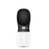 Ergonomic black pet water cup with a paw-print button design - dreamsforpet