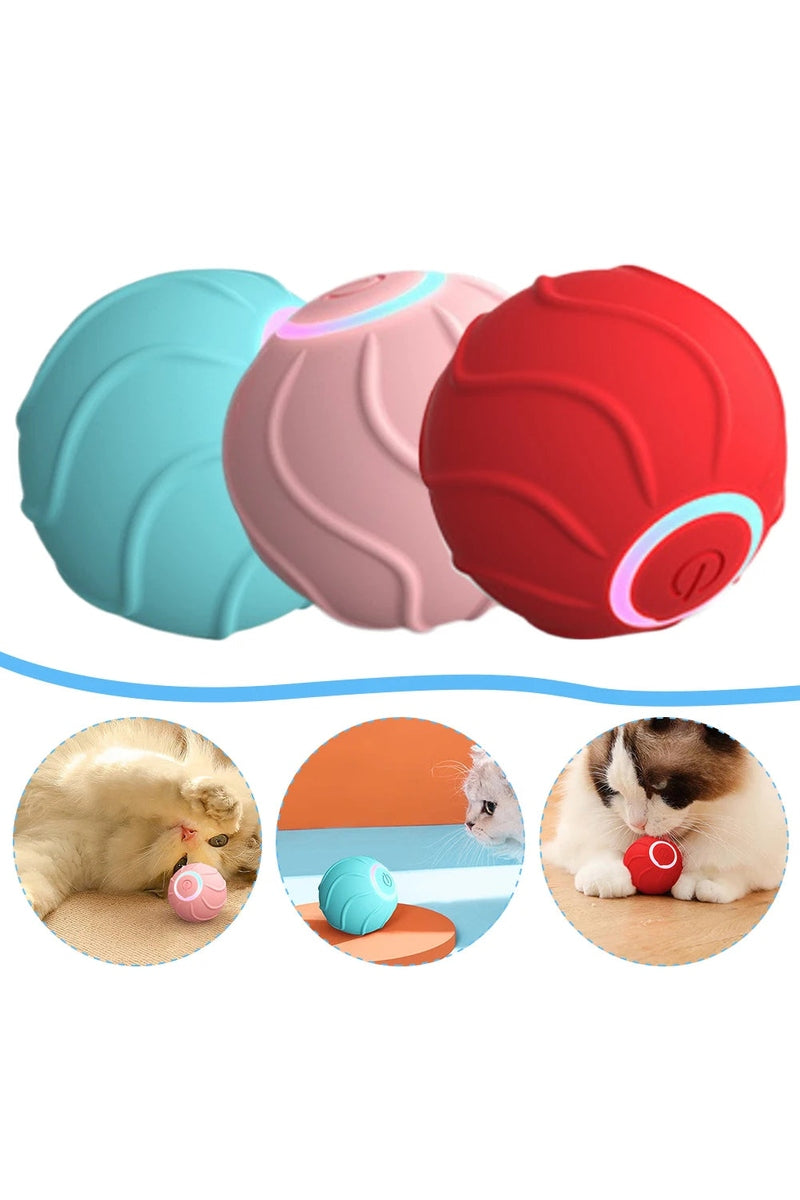  "Close-up of textured wave pattern on smart jumping ball for superior pet grip"