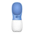 Blue travel pet water bottle, 350ml portable dispenser - dreamsforpet