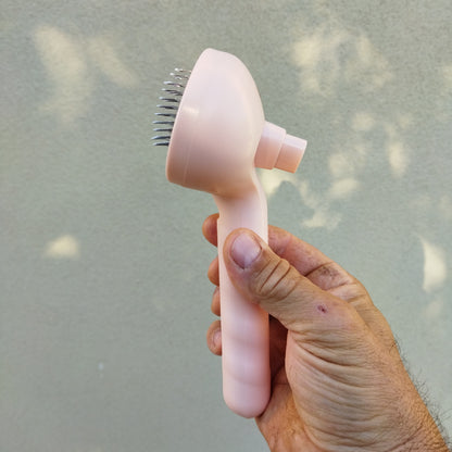 Brush with water spray
